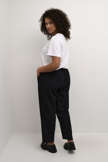 Kaffe Curve Sakira Cropped broek Diepzwart - Jeans & Broeken in Grote Maten – Plus Size - 