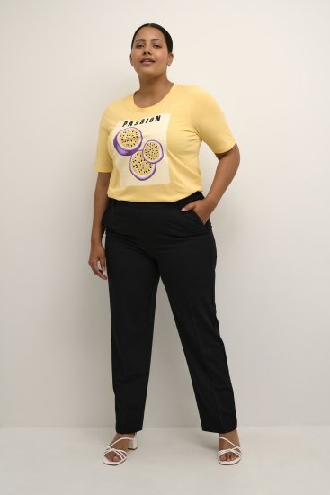 Kaffe Curve Sakira Lange broek Diepzwart - Jeans & Broeken in Grote Maten – Plus Size - 