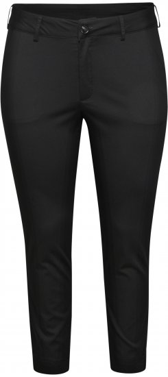 Kaffe Curve Leana Chino Broek 7/8 Diep Zwart - Jeans & Broeken in Grote Maten – Plus Size - 