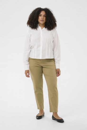 Kaffe Curve Leana Chino Broek 7/8 Versteend Eiken - Jeans & Broeken in Grote Maten – Plus Size - 