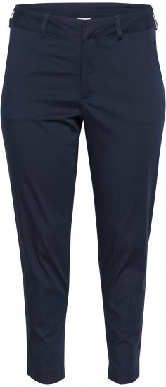 Kaffe Curve Leana Chino Broek 7/8 Middernacht Marineblauw - Jeans & Broeken in Grote Maten – Plus Size - 