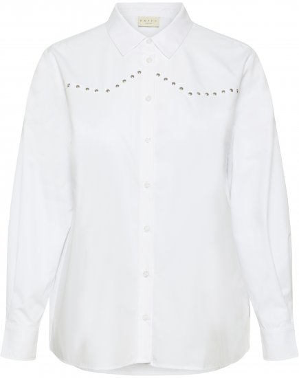 Kaffe Curve Janni Shirt Optical White - Blouseshirts - 