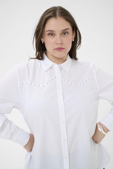 Kaffe Curve Janni Shirt Optical White - Blouseshirts - 
