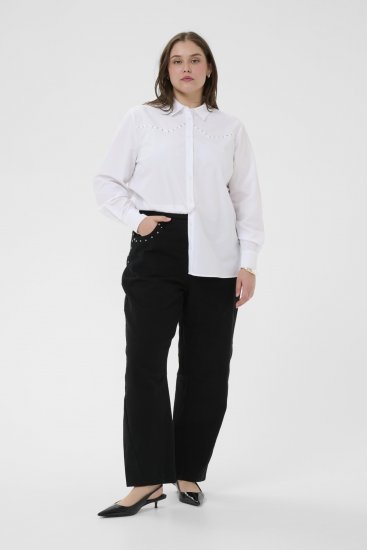 Kaffe Curve Janni Shirt Optical White - Blouseshirts - 