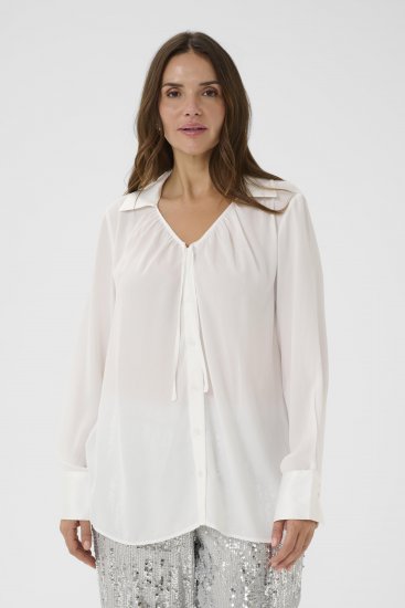 Kaffe Curve Gina Shirt White - Blouseshirts - 