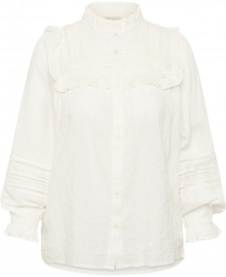 Kaffe Curve Jessa Shirt Long Sleeve White - Blouseshirts - 