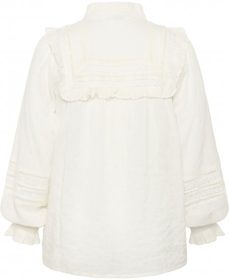 Kaffe Curve Jessa Shirt Long Sleeve White - Blouseshirts - 