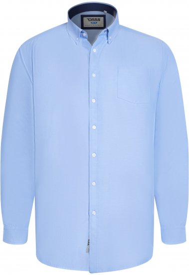 D555 Richard Oxford Overhemd Met Lange Mouwen TALL Lichtblauw - TALL overhemden - 