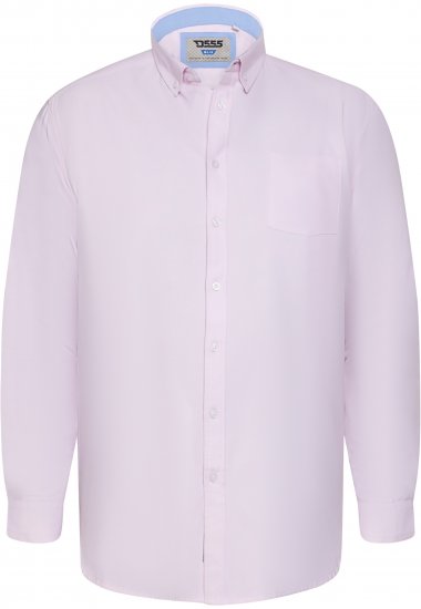 D555 Richard Oxford Overhemd Met Lange Mouwen TALL Roze - TALL overhemden - 