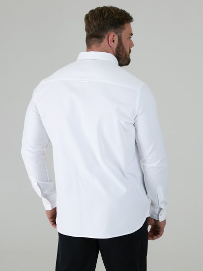 D555 Richard Oxford Overhemd Met Lange Mouwen TALL Wit - TALL overhemden - 