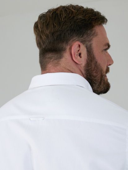 D555 Richard Oxford Overhemd Met Lange Mouwen TALL Wit - TALL overhemden - 