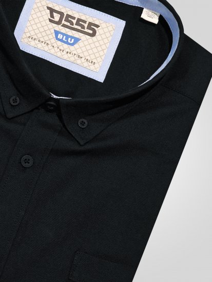 D555 Richard Oxford Overhemd Met Lange Mouwen TALL Zwart - TALL overhemden - 