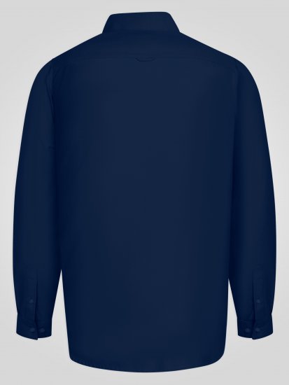 D555 Richard Oxford Overhemd Met Lange Mouwen TALL Navy - TALL overhemden - 