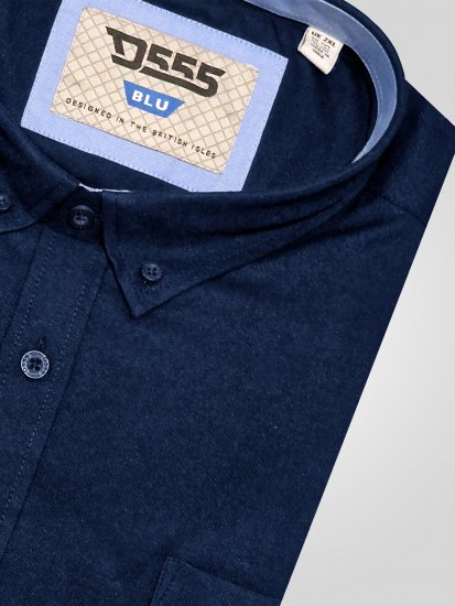 D555 Richard Oxford Overhemd Met Lange Mouwen TALL Navy - TALL overhemden - 