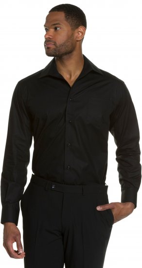 JP1880 Comfort Fit with Chest Pocket Shirt TALL Black - TALL overhemden - 