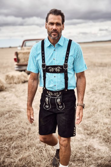 JP1880 Shirt Traditional Short Sleeve Turquoise - Overhemden - Overhemden Grote Maten Heren