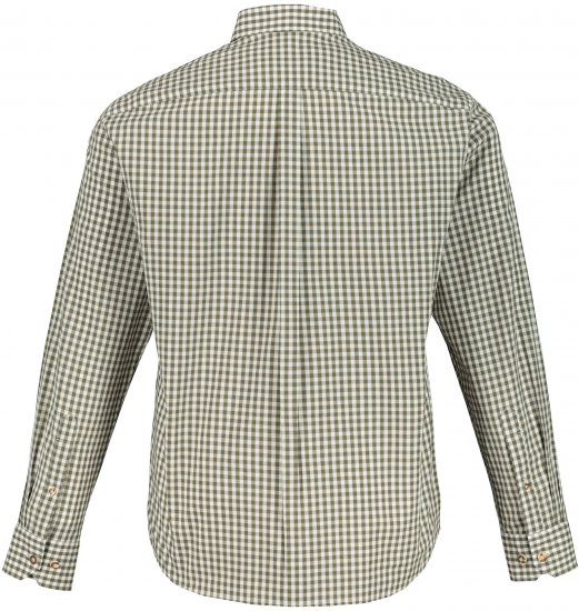 JP1880 Shirt Checked Traditional Long Sleeve Olive Green - Feestkleding - Feestkleding – Vier in stijl en comfort