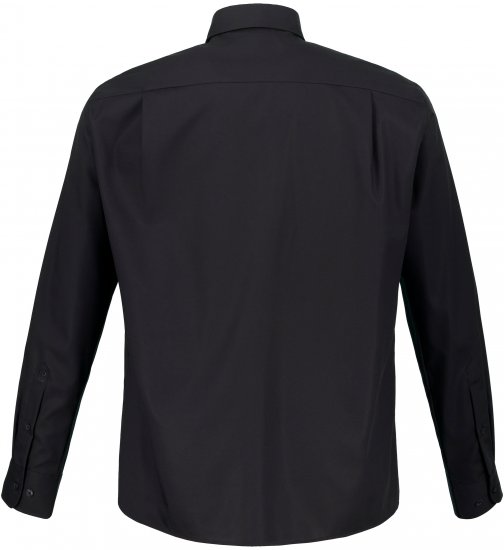 JP1880 Shirt Business Kent Collar Long Sleeve Black TALL - HERENKLEDING MT-6XLT - Tall Kleding Heren