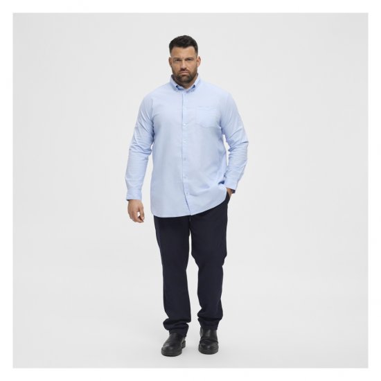 North Latitude Oxford Shirt Light Blue - Overhemden - Overhemden Grote Maten Heren