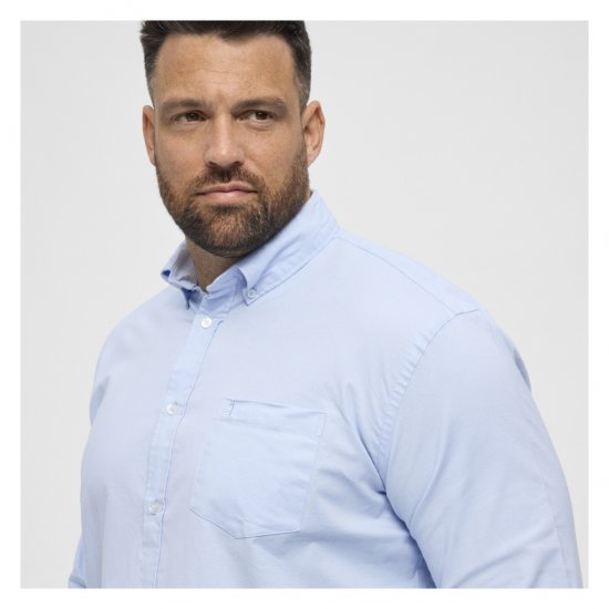 North Latitude Oxford Shirt Light Blue - Overhemden - Overhemden Grote Maten Heren