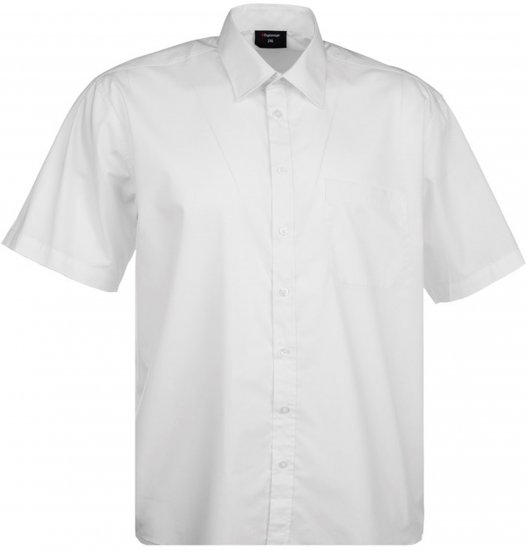 Espionage SH149 Short Sleeve Shirt White - Overhemden - Overhemden Grote Maten Heren
