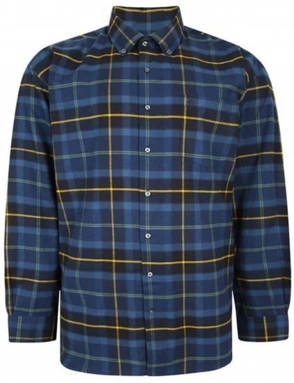 Espionage SH359 Window Payne Checked Shirt Navy/Gold - Overhemden met lange mouwen - 