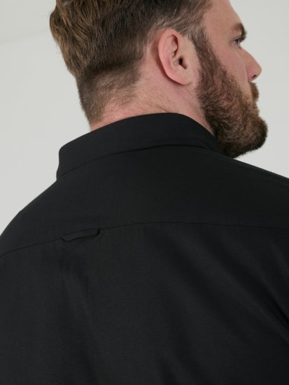 D555 James Oxford Overhemd Met Korte Mouwen TALL Zwart - TALL overhemden - 