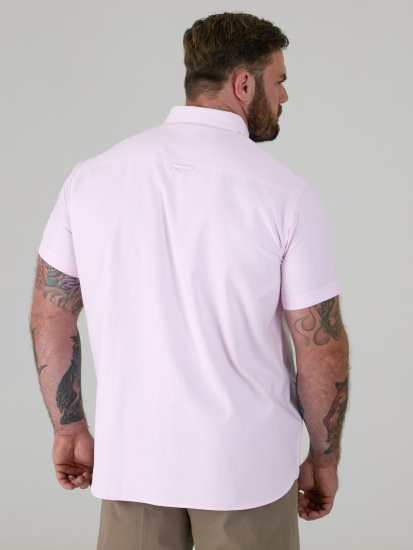 D555 James Oxford Overhemd Met Korte Mouwen TALL Roze - TALL overhemden - 