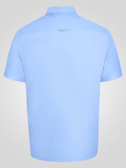 D555 James Oxford Overhemd Met Korte Mouwen TALL Lichtblauw - TALL overhemden - 