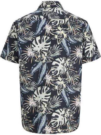 Jack & Jones Honolulu Short Sleeve Resort Shirt Black - Overhemden - Overhemden Grote Maten Heren