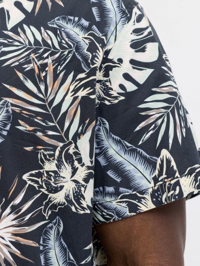 Jack & Jones Honolulu Short Sleeve Resort Shirt Black - Overhemden - Overhemden Grote Maten Heren