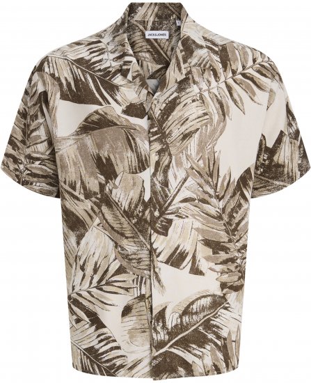 Jack & Jones Jeff Resort Short Sleeve Shirt Brown - Overhemden - Overhemden Grote Maten Heren