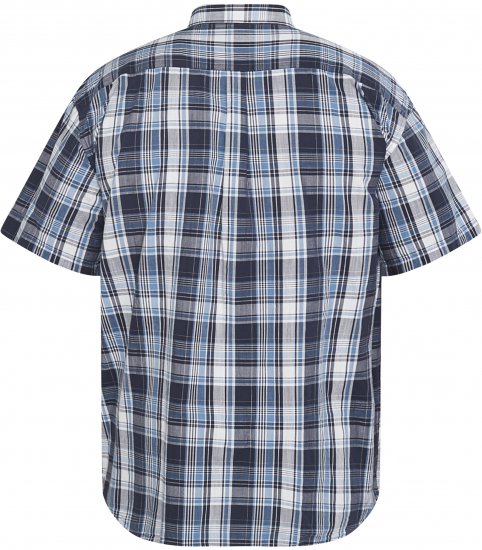 North Latitude 61115 Geruit Overhemd Extra-Lang Model Marineblauw - Overhemden - Overhemden Grote Maten Heren