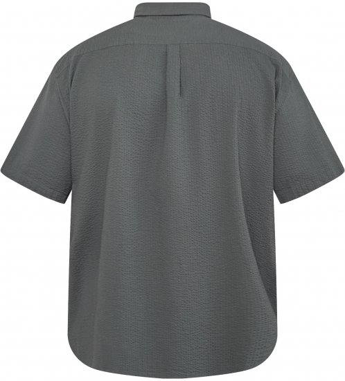 North Latitude 61306 Korte Mouw Overshirt Donkergroen - Overhemden - Overhemden Grote Maten Heren