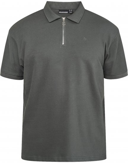 North Latitude 61347 Polo met Rits Donkergroen - Polo shirts - Grote Maten Poloshirts Heren