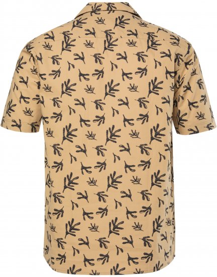JP1880 Boxy Cuba Short Sleeve Shirt Camel - Overhemden - Overhemden Grote Maten Heren