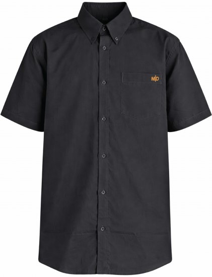 Motley Denim Zagreb Overhemd met korte mouw Antraciet - Overhemden - Overhemden Grote Maten Heren