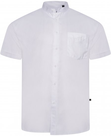 Kam Jeans P020 Premium Short Sleeve Oxford Shirt White - Overhemden - Overhemden Grote Maten Heren