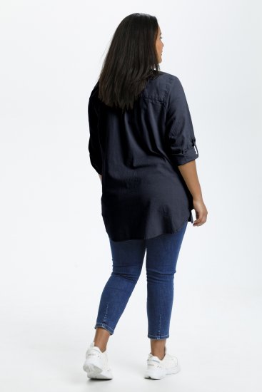 Kaffe Curve Nana Shirt Tuniek Midnight Marine - Blouses & tunieken - 