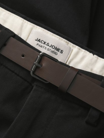 Jack & Jones Stadam Belted Chino Shorts Black - Korte broeken - Grote Maten Korte Broeken Heren