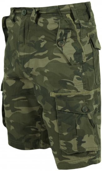 D555 Camaro Camo Printed Cargo Shorts Khaki - Korte broeken - Grote Maten Korte Broeken Heren