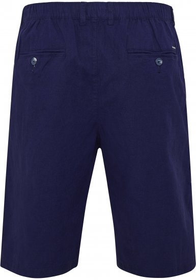 North Latitude 51137 Linen Elastic Waist Shorts Navy - Korte broeken - Grote Maten Korte Broeken Heren