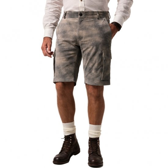 JP1880 Shorts Bermuda Traditional Cowhide Graphite Grey - Korte broeken - Grote Maten Korte Broeken Heren