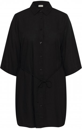 Kaffe Curve Mille Short Shirt Dress Black Deep - Mini jurken - 