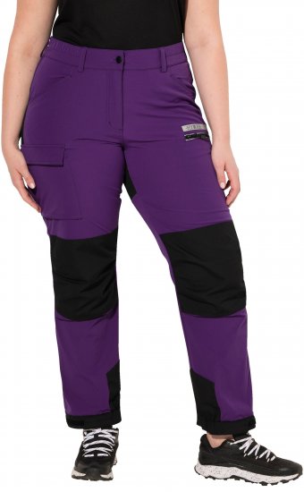Ulla Popken HYPRAR Multifunctional Durable Inset Trekking Pants Plum - Jeans & Broeken in Grote Maten – Plus Size - 