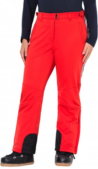 Ulla Popken Softshell Trousers Waterproof Zip Pockets Snow Gaiters Salsa - Jeans & Broeken in Grote Maten – Plus Size - 
