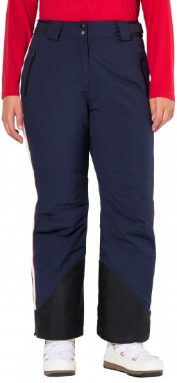 Ulla Popken Performance Trousers Waterproof Zip Pockets Snow Gaiter Navy - Jeans & Broeken in Grote Maten – Plus Size - 
