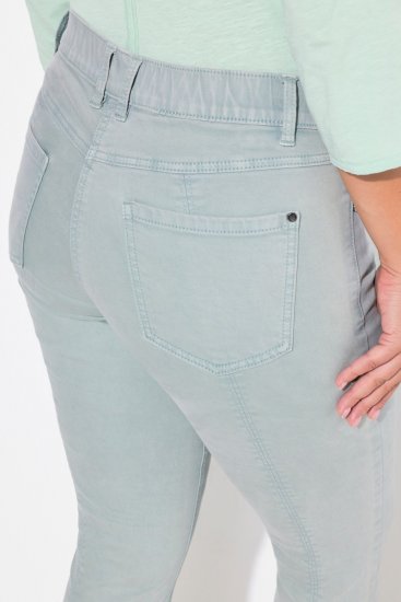 Ulla Popken Slim Leg Light Wash Jeans Light Moss Light Moss Green - Jeans - Damesjeans in grote maten