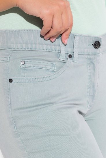 Ulla Popken Slim Leg Light Wash Jeans Light Moss Light Moss Green - Jeans - Damesjeans in grote maten