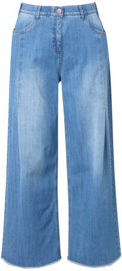 Ulla Popken Extra Wide Leg Stretch Fit Jeans Light Blue - Jeans & Broeken in Grote Maten – Plus Size - 